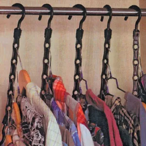 10 Pc Space saver hangers closet organizing racks multiple clothes hanger holder