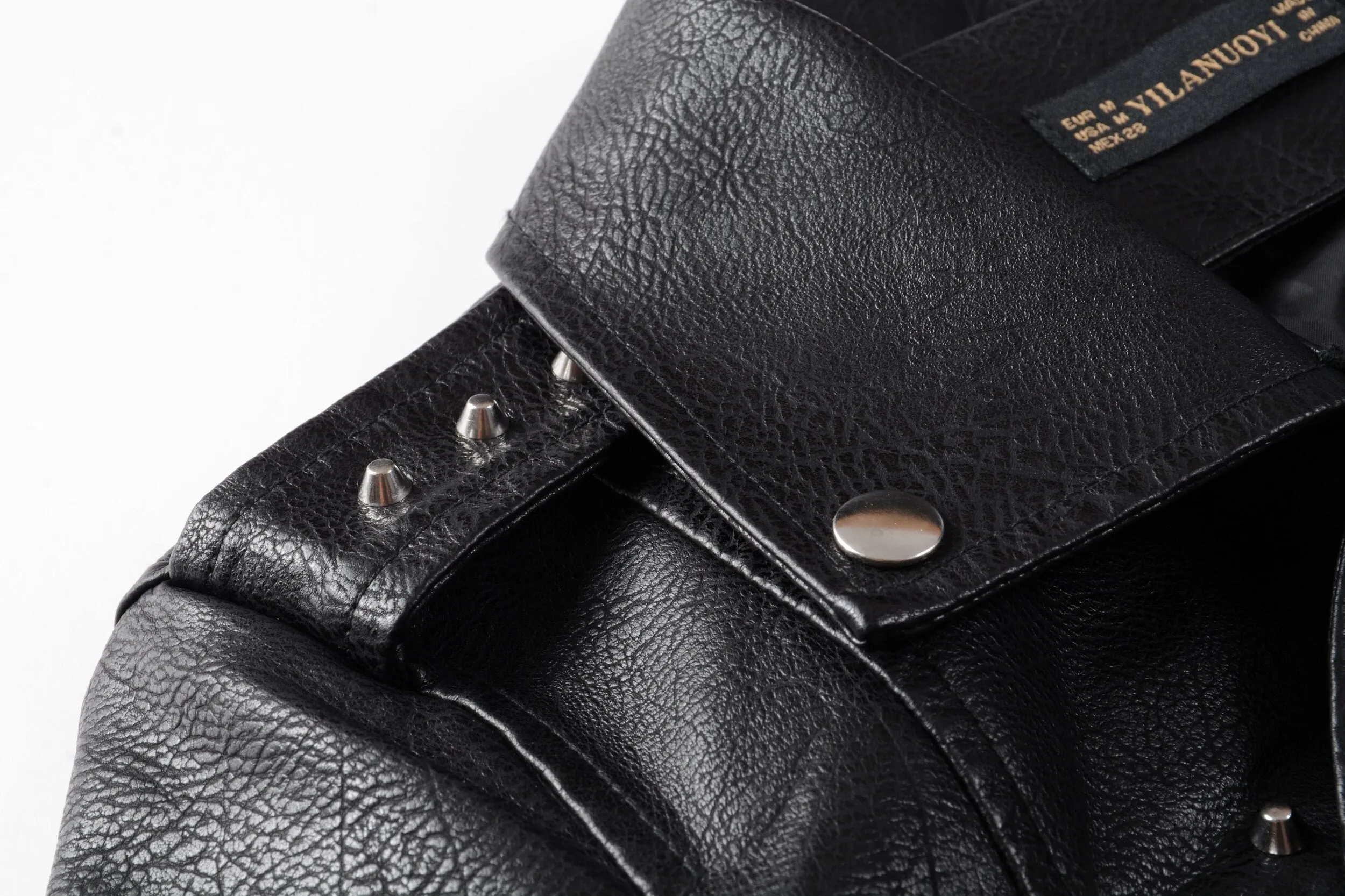 2019 New Women Autumn Winter Faux Soft Leather Jackets Coats Lady Black PU Rivet Zipper Epaulet 3D print Motorcycle Streetwear
