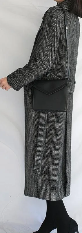 Belted Long Double-Breasted Wool-Cashmere Coat