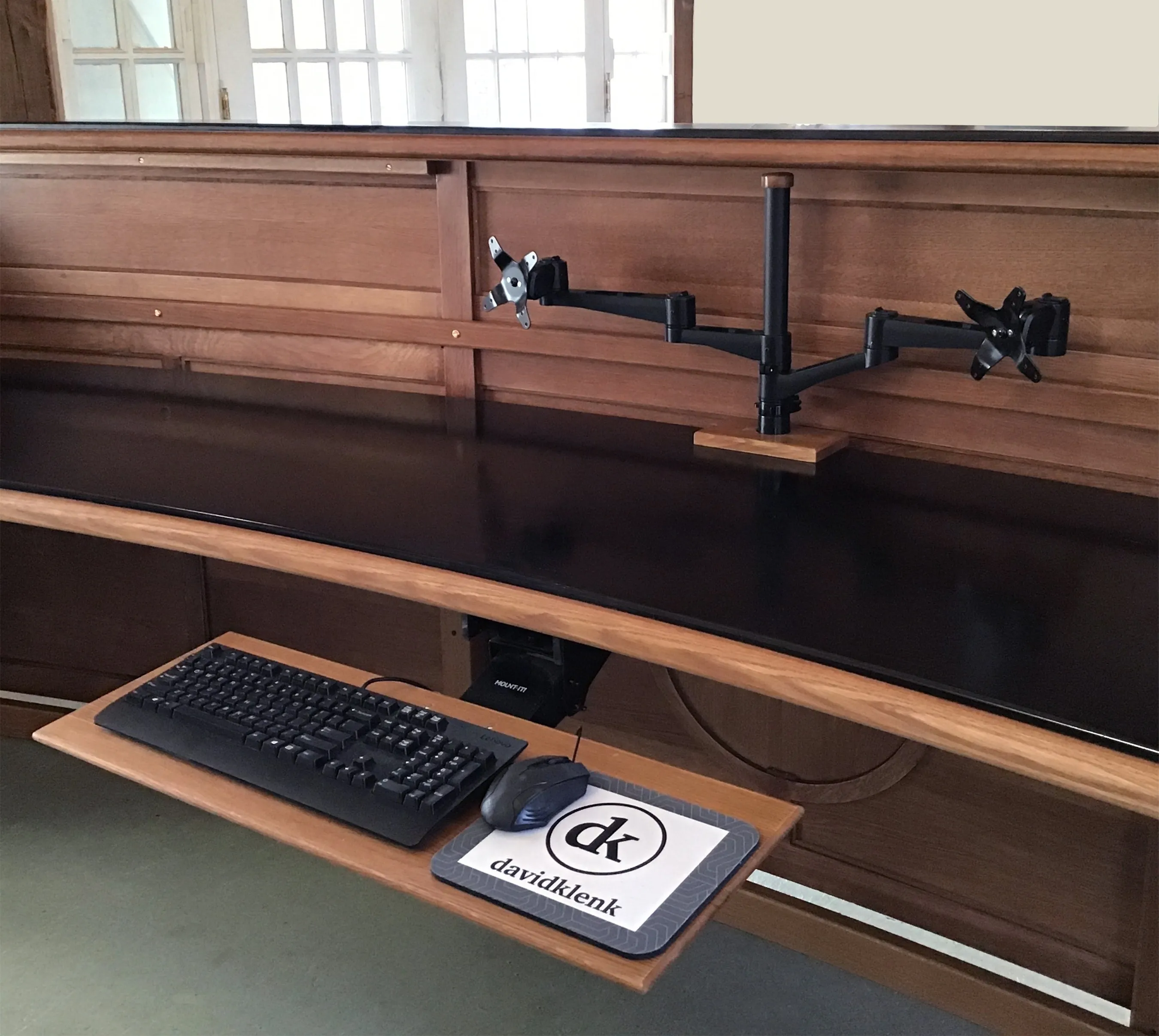 White Oak Reception Desk