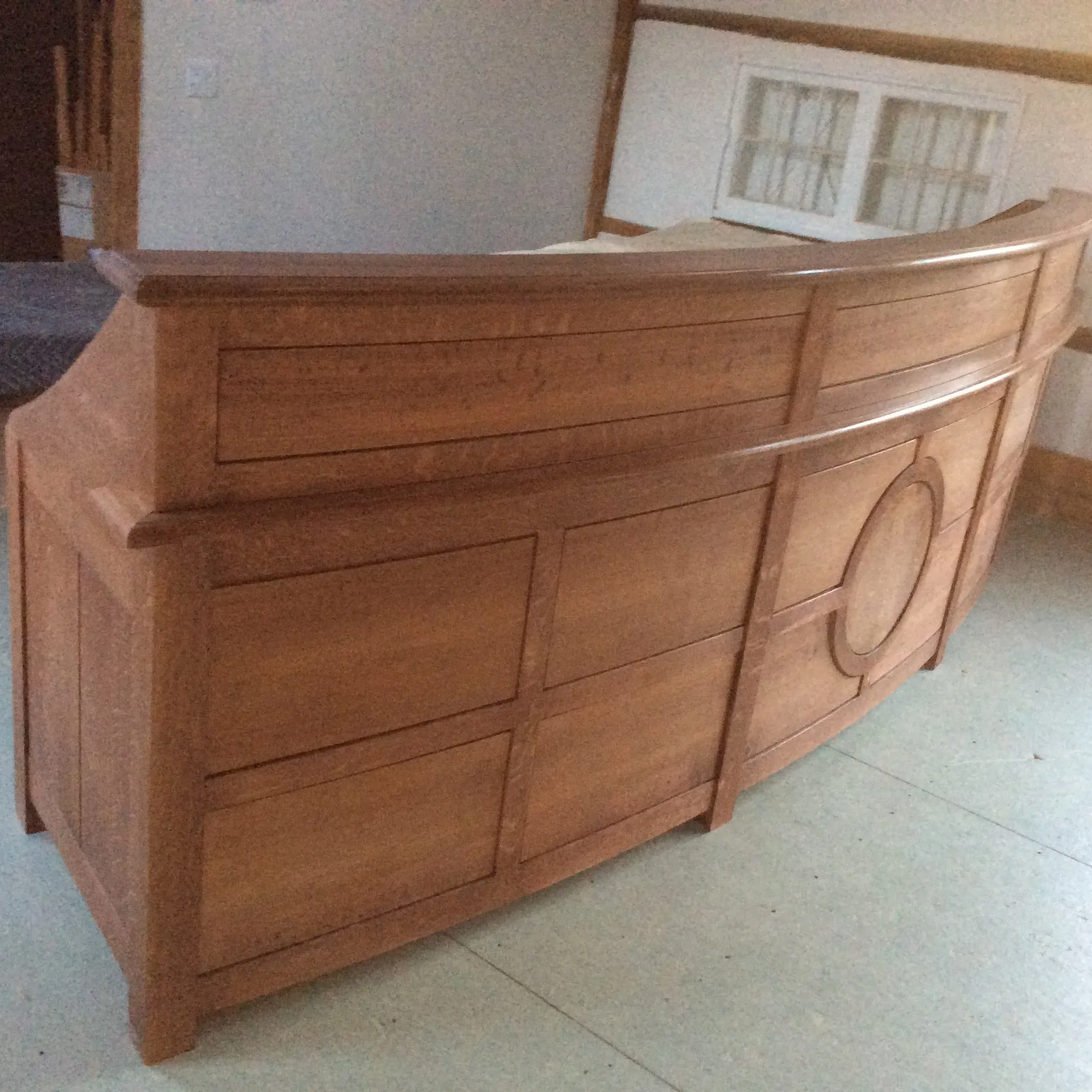 White Oak Reception Desk