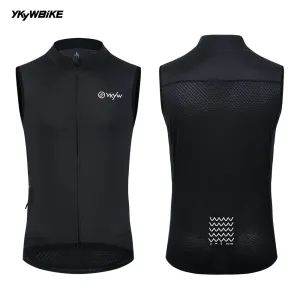 YKYW Men's Sleeveless Cycling Vest Windproof Waterproof Summer UPF50  Lightweight Breathable Waistcoat MTB Road Bike Windbreaker Bicycle Clothing Black Color