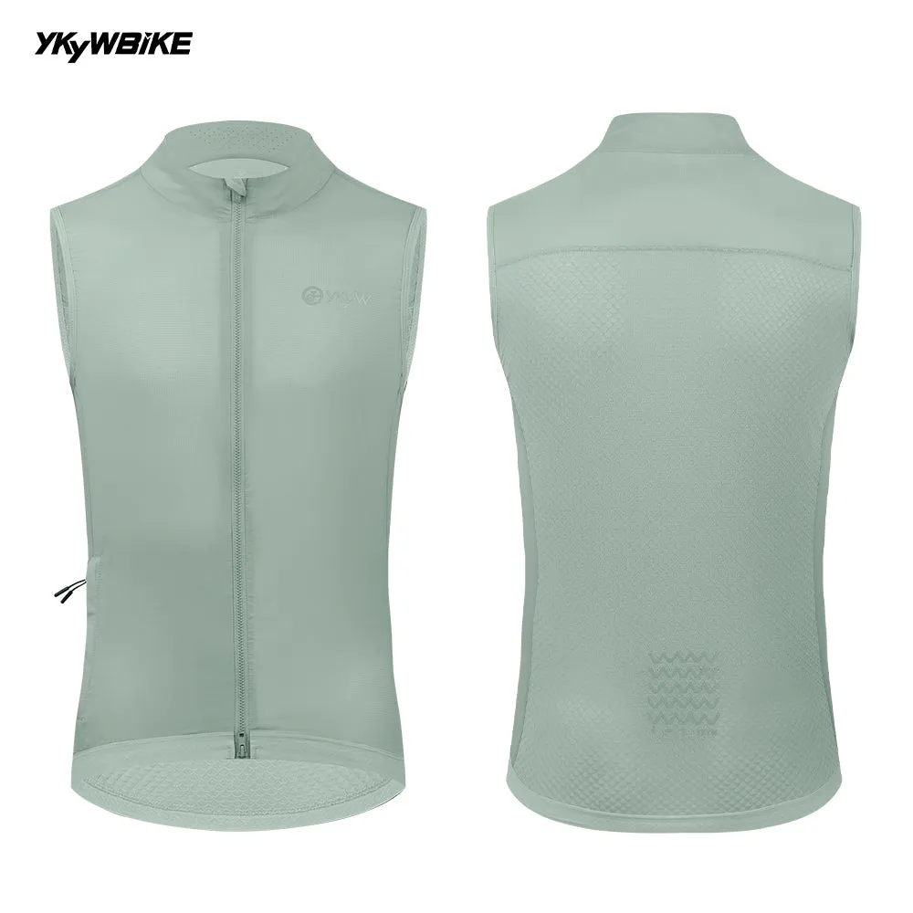 YKYW Men's Sleeveless Cycling Vest Windproof Waterproof Summer UPF50  Lightweight Breathable Waistcoat MTB Road Bike Windbreaker Bicycle Clothing Black Color