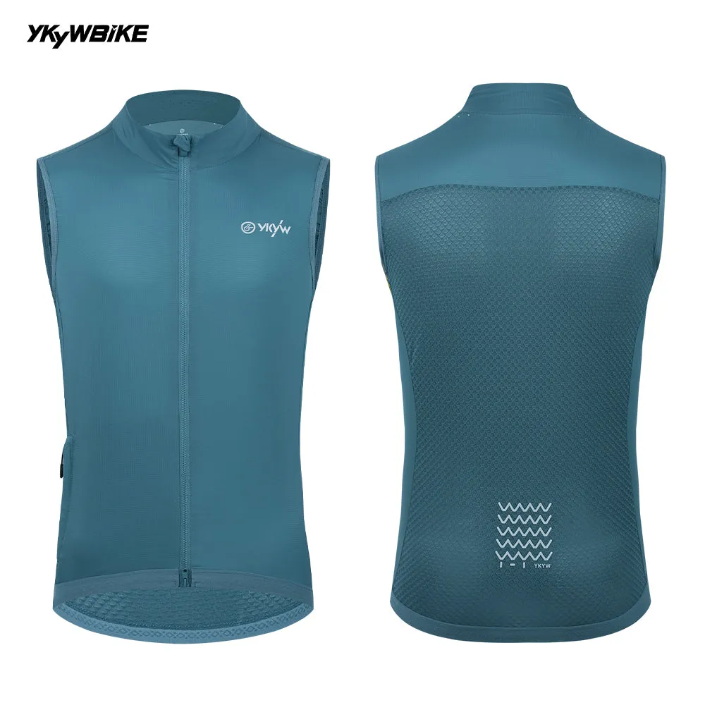 YKYW Men's Sleeveless Cycling Vest Windproof Waterproof Summer UPF50  Lightweight Breathable Waistcoat MTB Road Bike Windbreaker Bicycle Clothing Black Color
