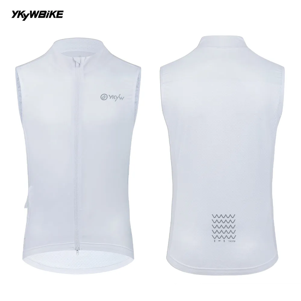 YKYW Men's Sleeveless Cycling Vest Windproof Waterproof Summer UPF50  Lightweight Breathable Waistcoat MTB Road Bike Windbreaker Bicycle Clothing Black Color